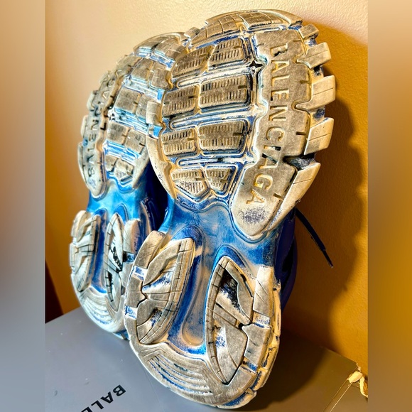 Balenciaga Faded Blue Track Sneakers - Picture 6 of 9